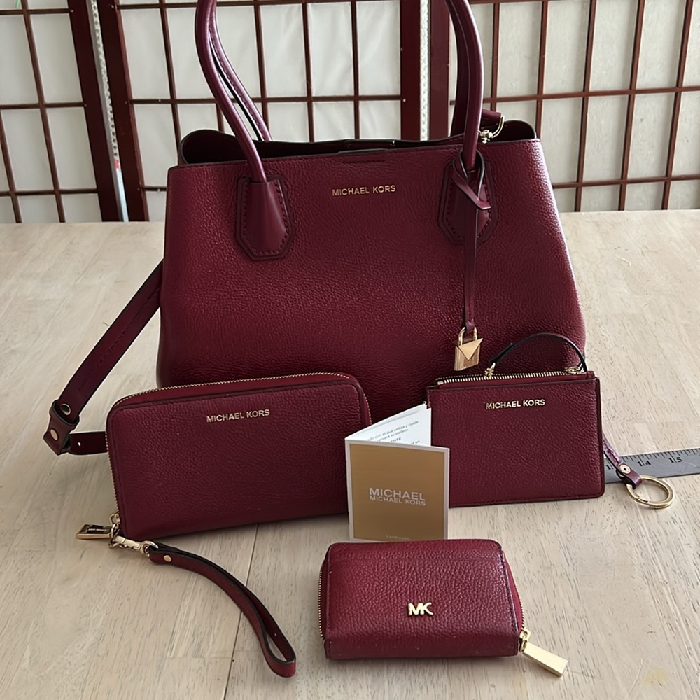 Michael Kors Burgundy Leather Women's Bag